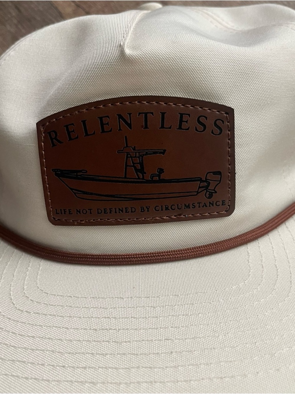 Relentless "Life Not Defined By Circumstance" Boat Patch
Snapback Rope Hat Cap